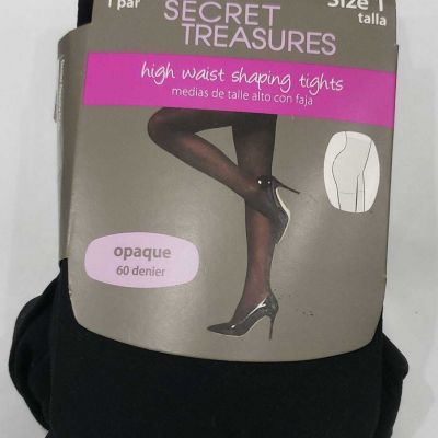 Secret Treasures Control Top Tights 1 Pair Size 1 Color Black